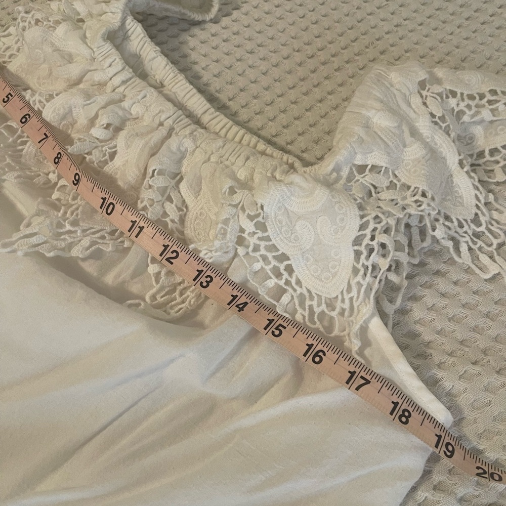 Merona Ivory Lace Ruffle Blouse - Picture 6 of 6